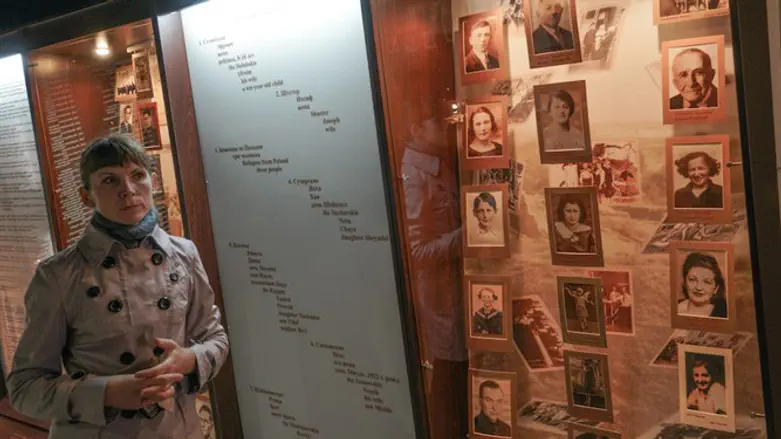 Marina Yarashuk, director of the Museum of Jewish Resistance of Novogrudak, at the museum