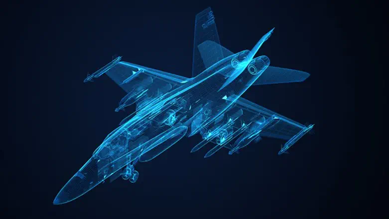 3d Wire Frame sketch of F-18 Hornet