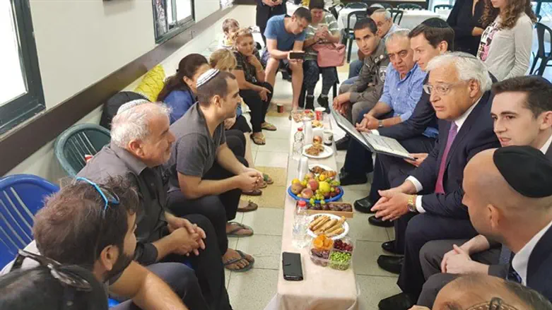 Kushner, Friedman visit family of murdered Israeli cop