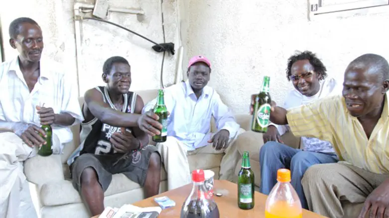 Нелегальные мигранты в Южном Тель-Авиве