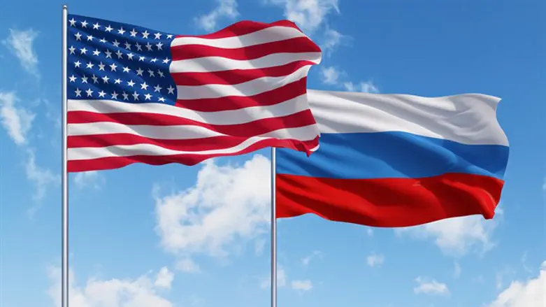 Флаги США и России