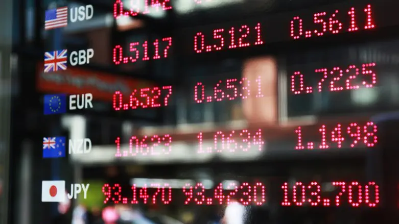 Currency exchange notice board