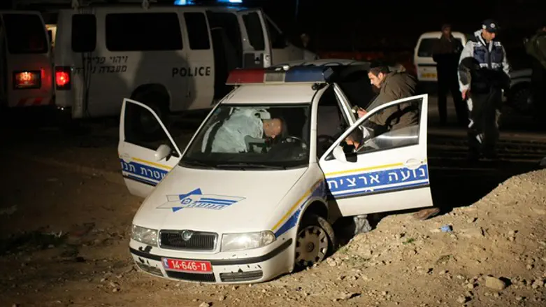 Scene of shooting attack which left two officers dead