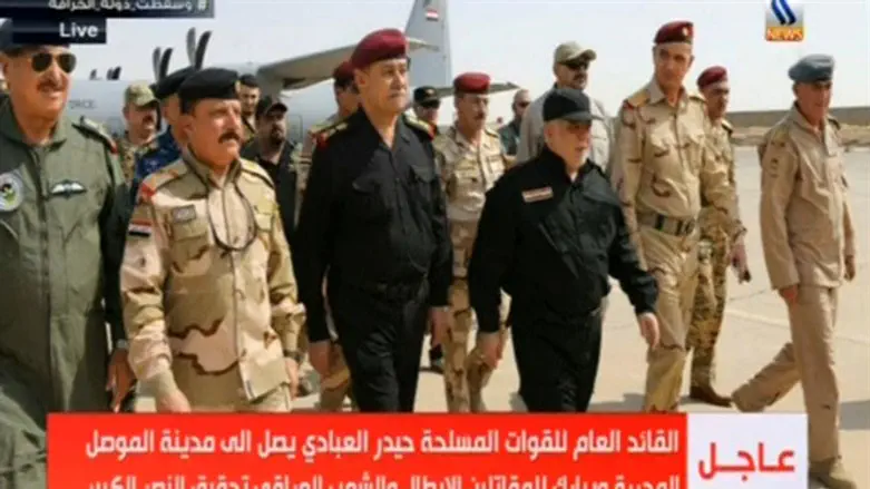 Iraqi Prime Minister Haider al-Abadi in Mosul
