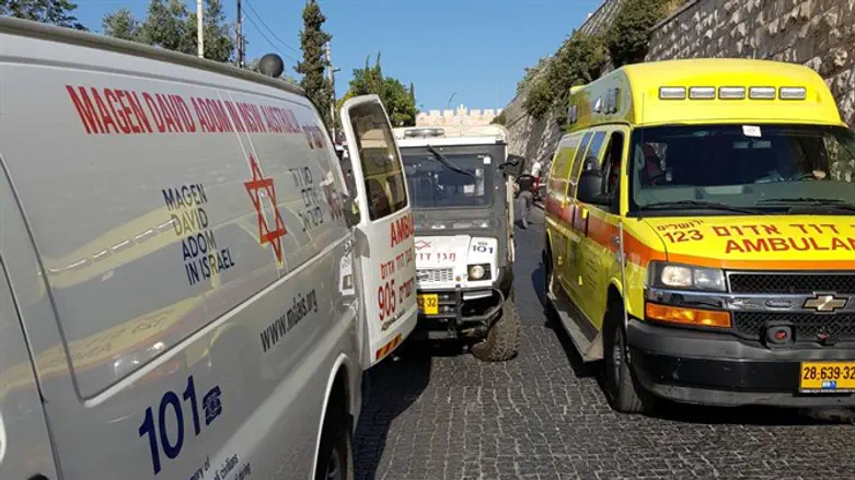 Место теракта в Иерусалиме