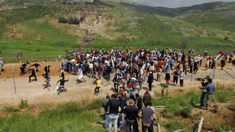 פריצת הגבול הישראלי ב"יום הנכבה" בשנה שעברה