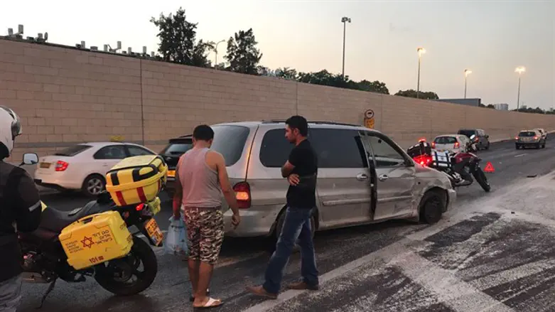 זירת התאונה. מד"א