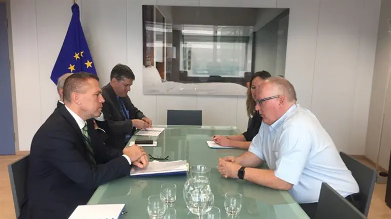 Erdan meeting with EU representatives, Brussels