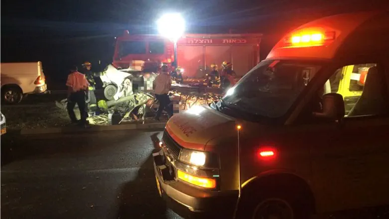 Scene of accident in Beer Sheva