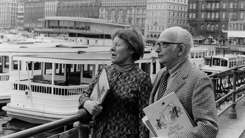 Margret and H. A. Rey in Hamburg, Germany, May, 1973.