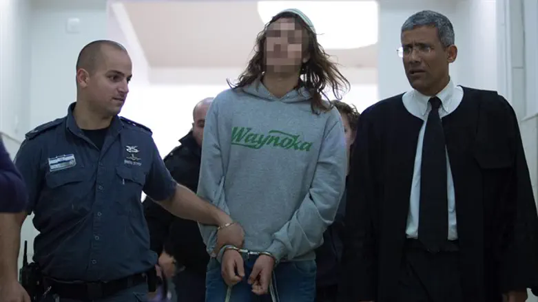 Minor suspect brought to Jerusalem Magistrate's Court after being arrested on suspicion of