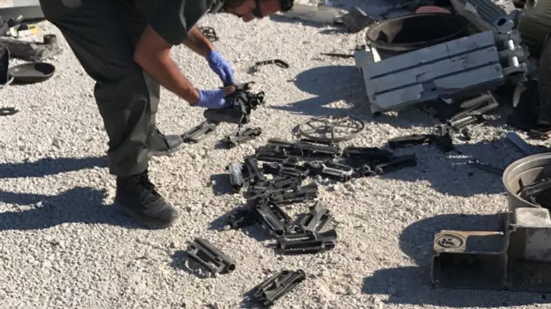 חלקי הנשק הגנובים שנתפסו