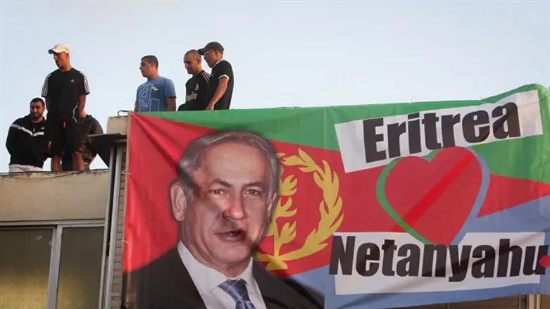 Tel Aviv anti-infiltrator demonstration