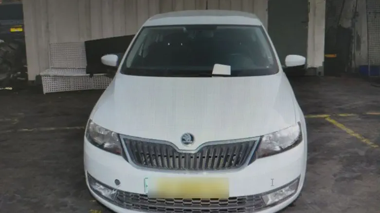 The located stolen car