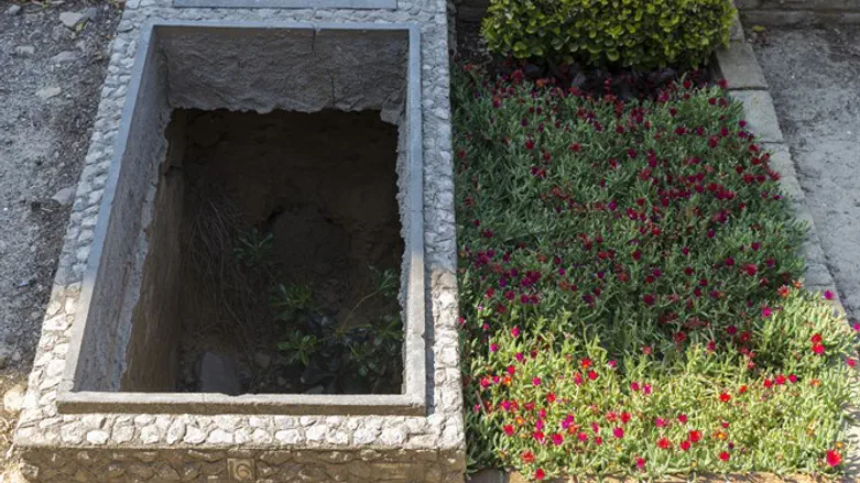 open grave (illustration)