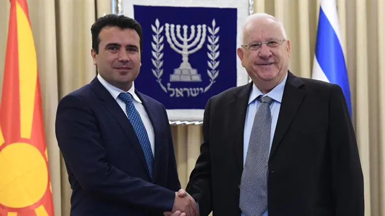 ריבלין עם ראש ממשלת מקדוניה