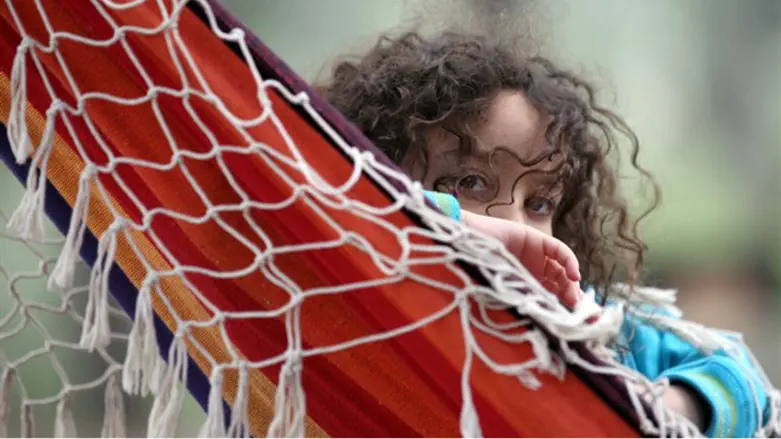Girl in hammock