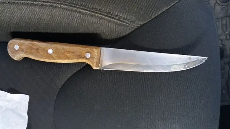 Knife found on suspect's person