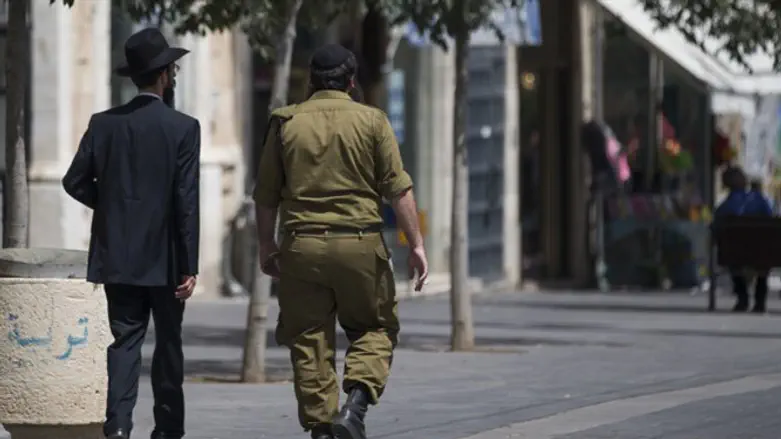 Haredi soldier in Jerusalem