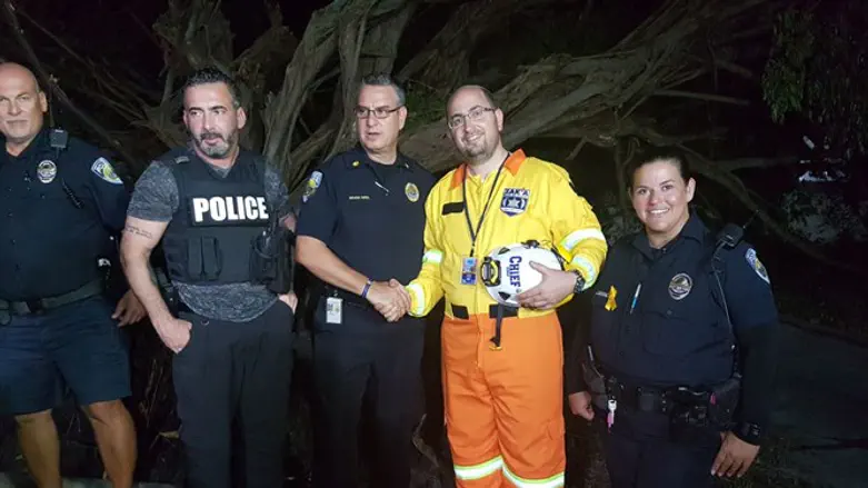 Mati Goldstein with Florida police