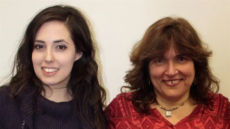 Melissa Landa, right, with one of her students.