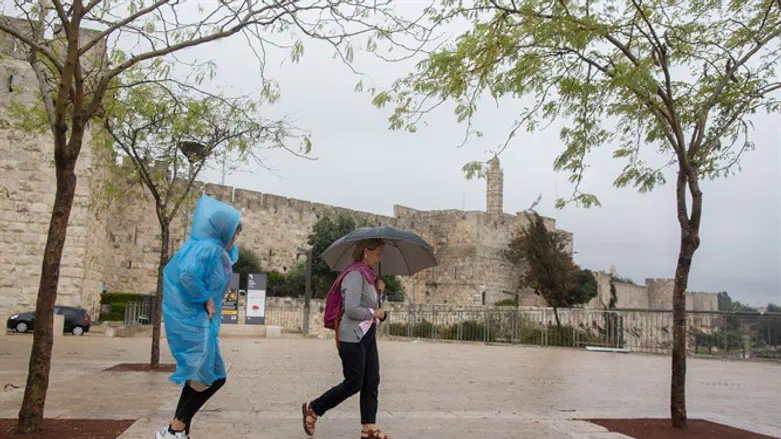 Rain in Jerusalem