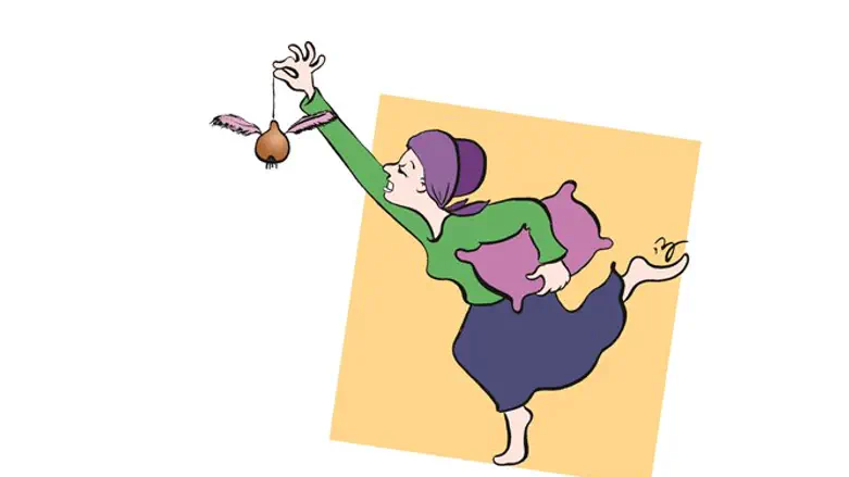 "את היצירתיות החבויה אני מנתבת לעיצוב, לציור וגם לתליית בצלים שבהם אני תוחבת נוצות"