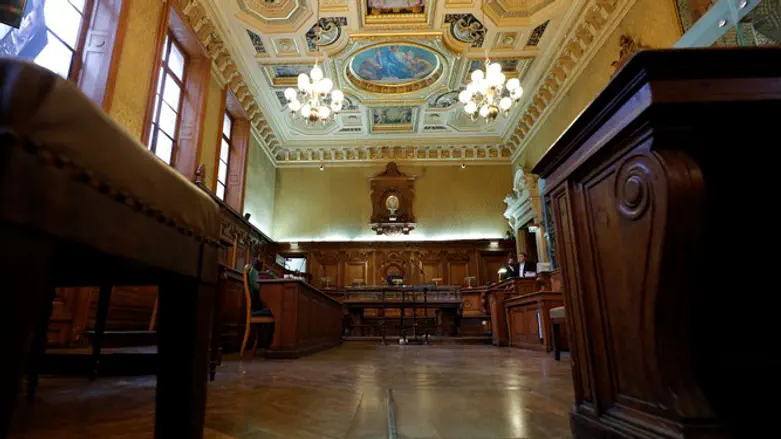 Court room before the start of the trial of Abdelkader Merah