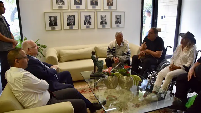 הנשיא בפגישה עם ראשי מאבק הנכים