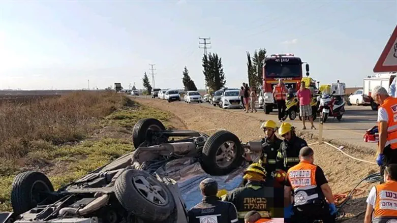 זירת התאונה לפני החג