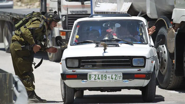 IDF soldier with PA car