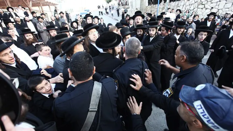 הפגנת חרדים . ארכיון