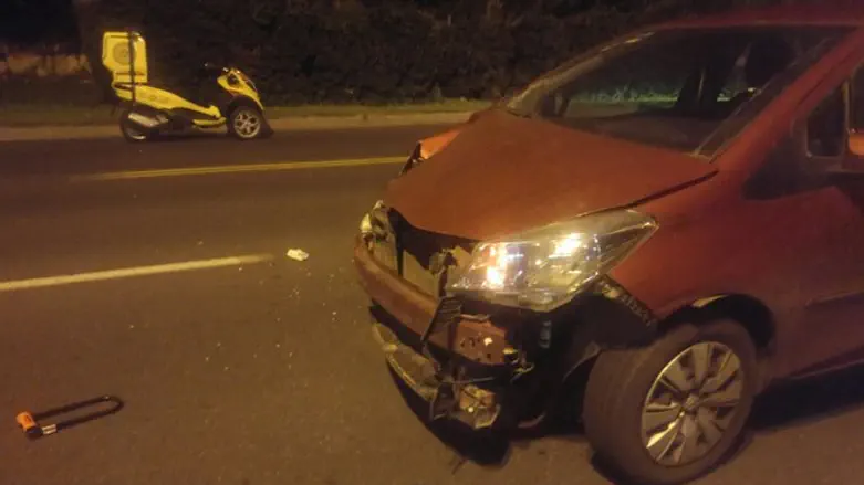 זירת התאונה בתל אביב