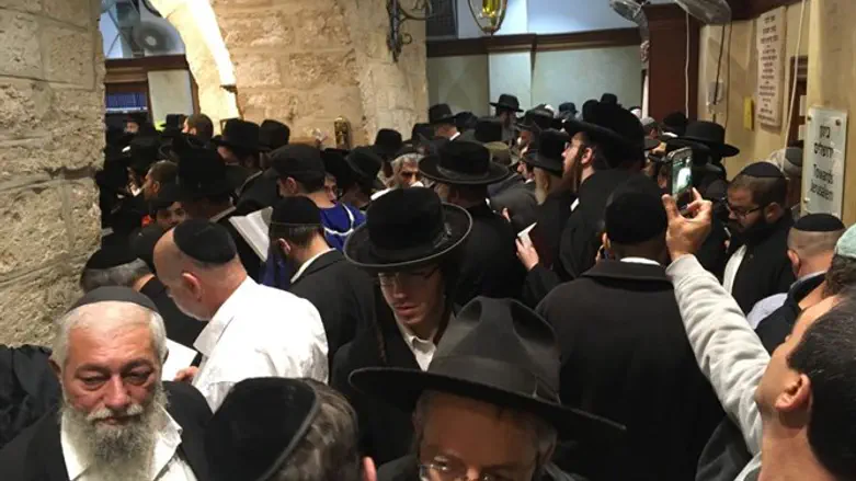 Praying at Rachel's Tomb