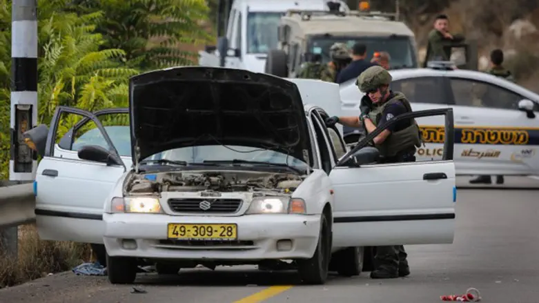 Scene of attempted ramming attack near Neve Tzuf