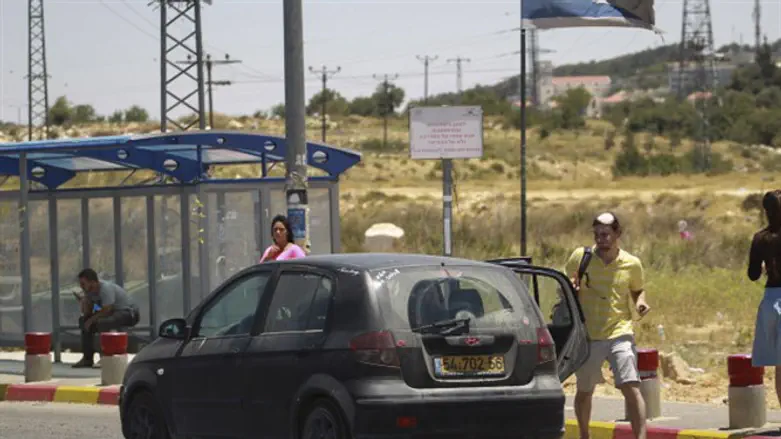 Bus stop in Judea/Samaria
