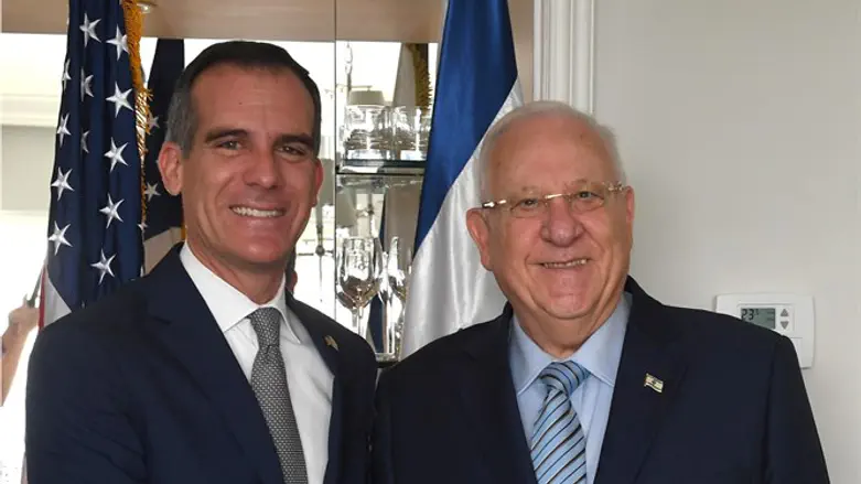 President Rivlin and LA Mayor Eric Garcetti