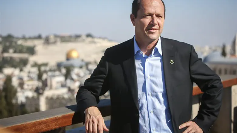 Jerusalem Mayor Nir Barkat at a news conference in the city