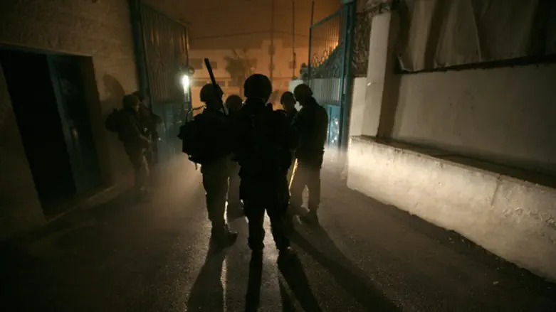 Nighttime security operation (illustrative)