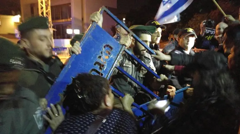Saturday night's demonstration