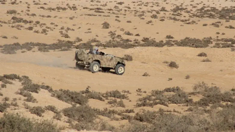 Bedouin ATV in IDF base.
