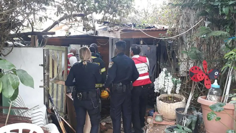 The scene of the fire