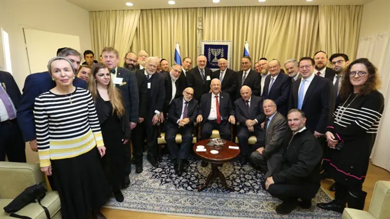 חברי הוועד הבינלאומי עם הנשיא ריבלין