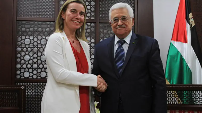 EU's Federica Mogherini, Mahmoud Abbas