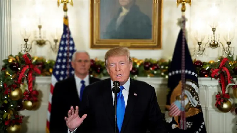 President trump declaring Jerusalem as Israel's Capital