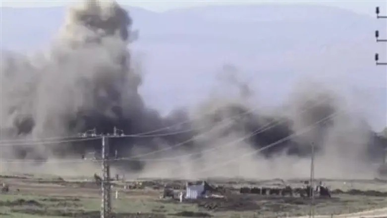 Колоссальной силы взрыв на Голанах