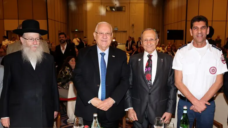 הנשיא ריבלין והשר ליצמן באירוע של מד"א