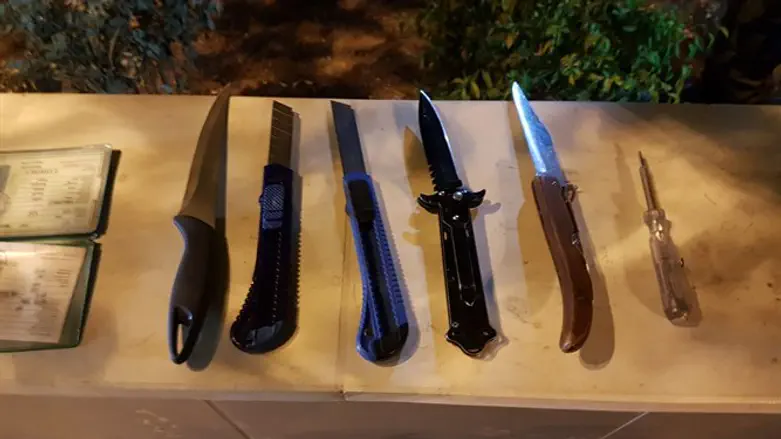 Knives found in rioters' vehicles