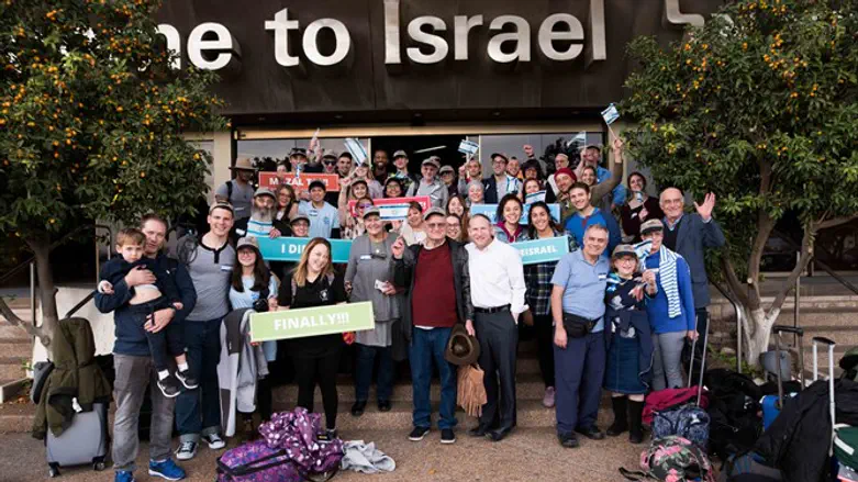 העולים שהגיעו היום מצפון אמריקה