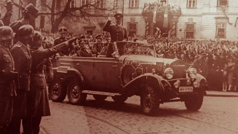 Hitler in his car